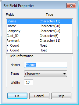 Field properties